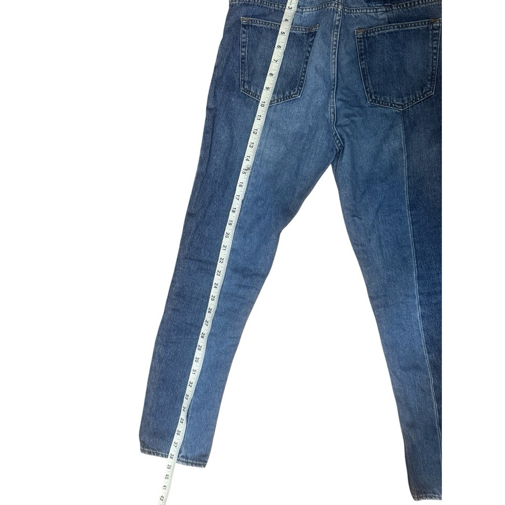 Sandro Hani Patchwork Jeans Blue VTG 29x24 High Rise Zip Fly Cropped 40 - Picture 8 of 8
